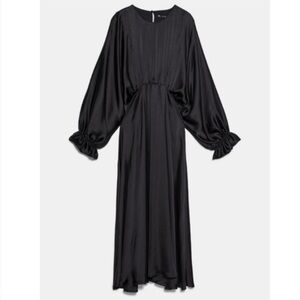 Zara Black Satin Maxi Dress🖤